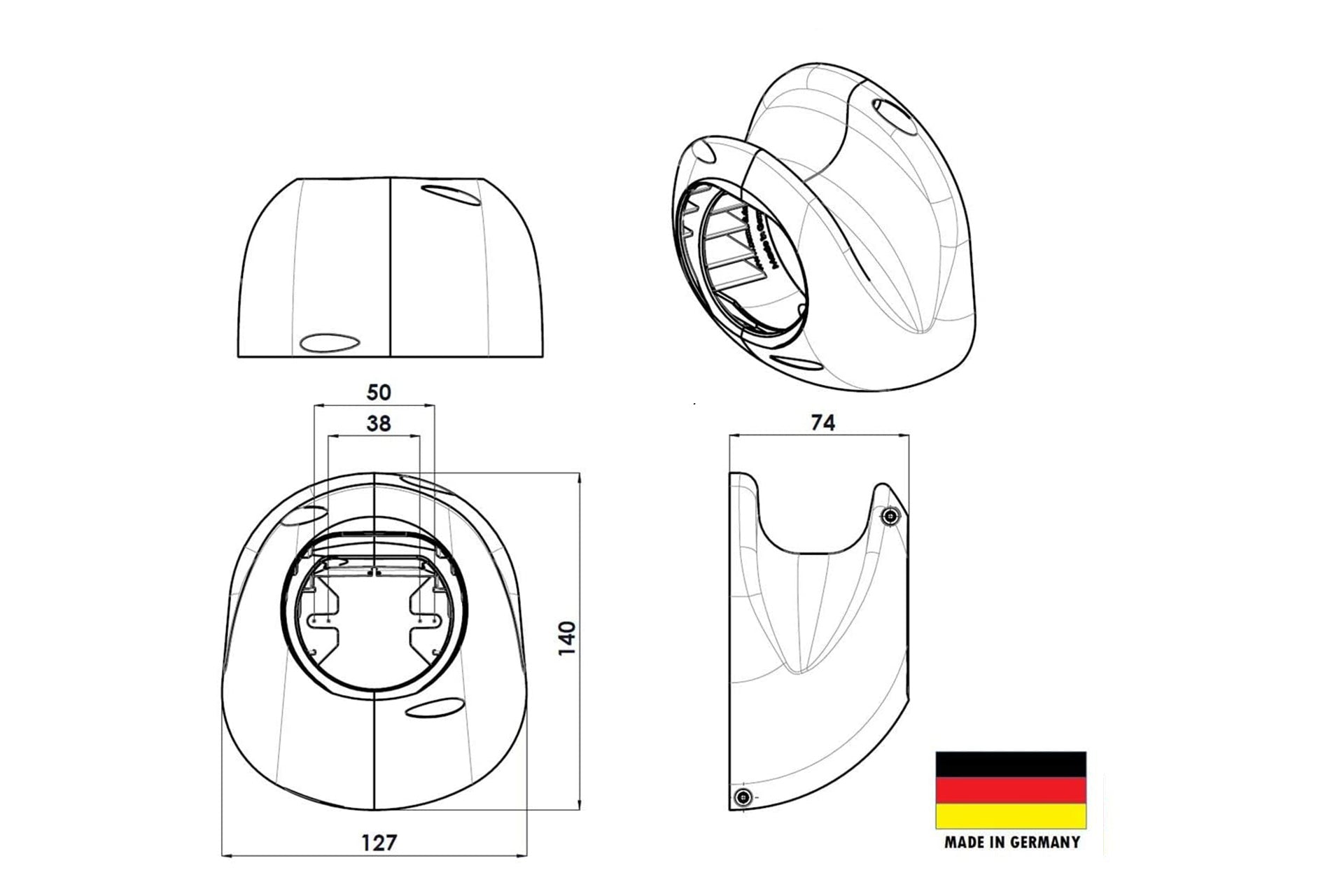Kabelhalter für Ladekabels mit Typ 2 Stecker