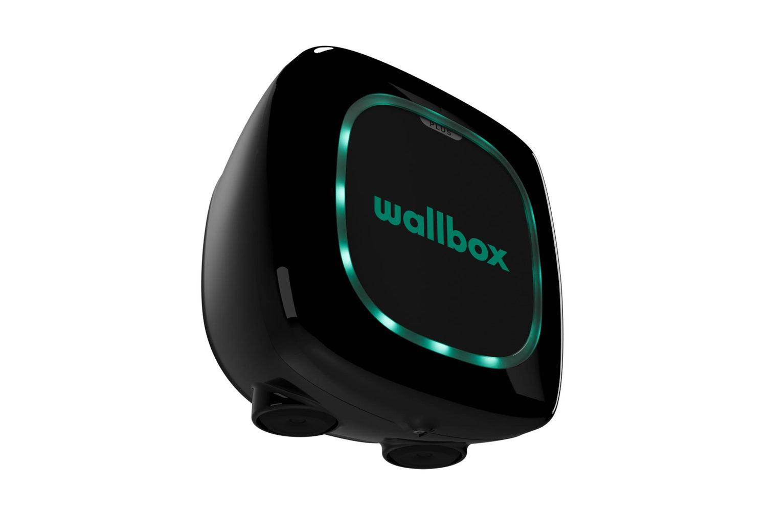 Frontalansicht der Wallbox Pulsar Plus in schwarz